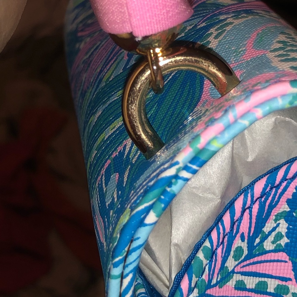 Lilly Pulitzer Botanical Green Holiday In The Sun GWP Top Handle Bag - Picture 15 of 16